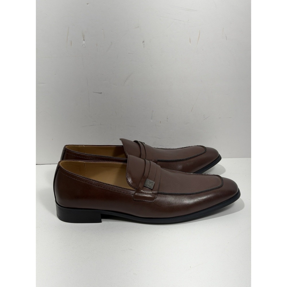 Calvin Klein Jameson Loafers Brown Slip-On Dress Shoes CMJIMNON-R Size 12‎ Men's